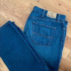 LL Bean Blue jeans with washed indigo style